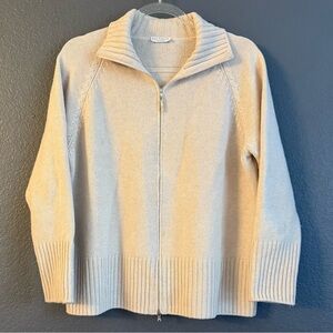 BRUNELLO CUCINELLI •. 100% cashmere zip up sweater - Medium